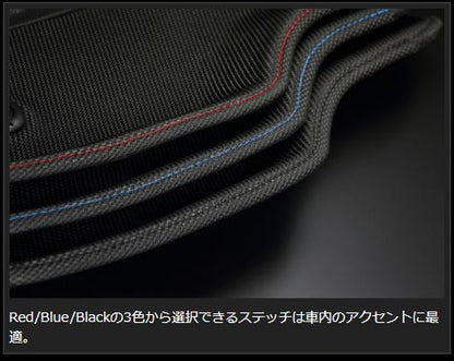 Genb コンフォートマット ブラックステッチ フロントセット トヨタ ハイエース TRH200/KDH200/GDH200系 OMF01KH