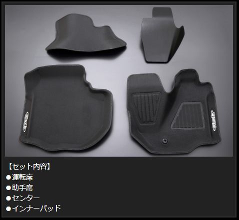 Genb コンフォートマット ブラックステッチ フロントセット トヨタ ハイエース TRH200/KDH200/GDH200系 OMF01KH