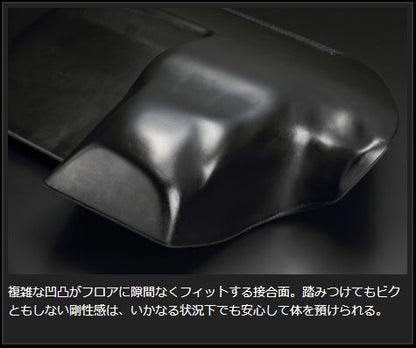 Genb コンフォートマット ブラックステッチ フロントセット トヨタ ハイエース TRH200/KDH200/GDH200系 OMF11KH
