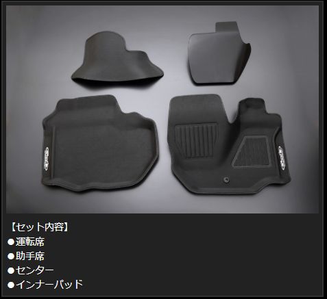 Genb コンフォートマット ブラックステッチ フロントセット トヨタ ハイエース TRH200/KDH200/GDH200系 OMF11KH