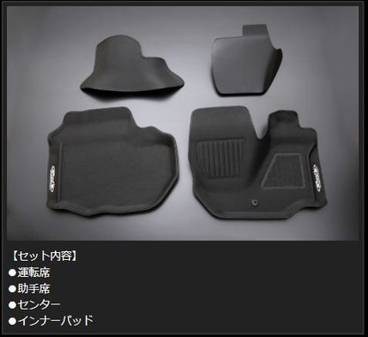 Genb コンフォートマット ブラックステッチ フロントセット トヨタ ハイエース TRH200/KDH200/GDH200系 OMF11KH