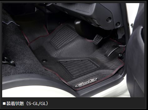 Genb コンフォートマット レッドステッチ フロントセット トヨタ ハイエース TRH200/KDH200/GDH200系 OMF11RH