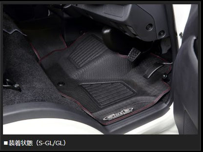 Genb コンフォートマット レッドステッチ フロントセット トヨタ ハイエース TRH200/KDH200/GDH200系 OMF11RH