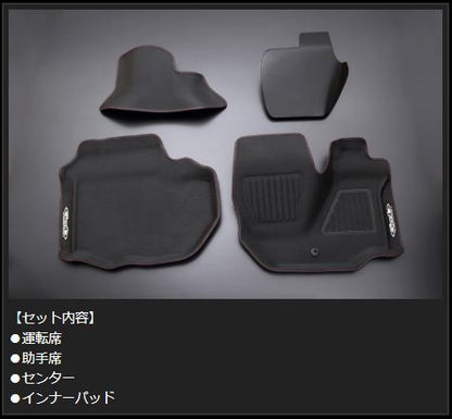 Genb コンフォートマット レッドステッチ フロントセット トヨタ ハイエース TRH200/KDH200/GDH200系 OMF11RH