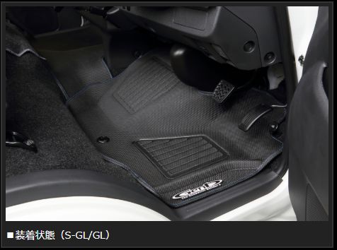 Genb コンフォートマット ブルーステッチ フロントセット トヨタ ハイエース TRH200/KDH200/GDH200系 OMF11BH