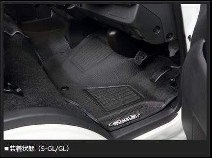 Genb コンフォートマット ブルーステッチ フロントセット トヨタ ハイエース TRH200/KDH200/GDH200系 OMF11BH