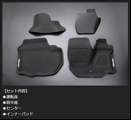 Genb コンフォートマット ブルーステッチ フロントセット トヨタ ハイエース TRH200/KDH200/GDH200系 OMF11BH