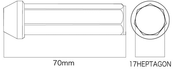 DIGICAM クロモリレーシングナット 汎用品 CN7F7012BK-DC/CN7F7015BK-DC
