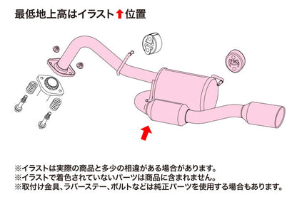 FUJITSUBO authorize A-S ラクティス DBA-NCP120 H22.11〜H24.7（2010.11〜2012.7） 【350-22061】 マフラー フジツボ オーソライズ A-S