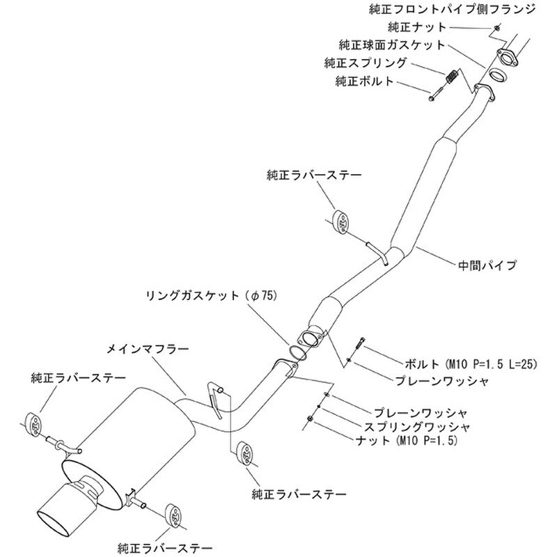 HKS Super Turbo Muffler インプレッサ WRX STI GDB 00/10-04/05 【31029-AF002】 マフラー Super Turbo Muffler エッチケーエス スーパーターボマフラー