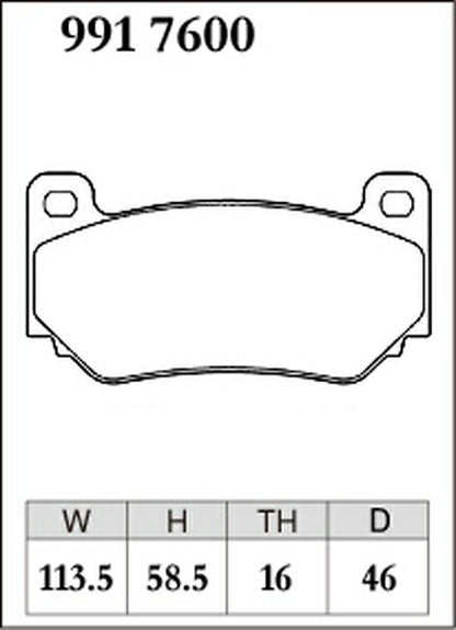 DIXCEL ブレーキパッド REタイプ MG TF RD18K 2003/07〜 フロント左右セット 9917600