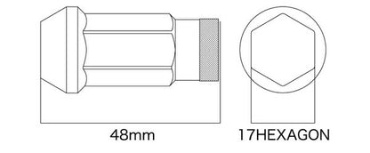 DIGICAM クロモリレーシングナット 汎用品 CN6K4812AU-LL/CN6K4815AU-LL