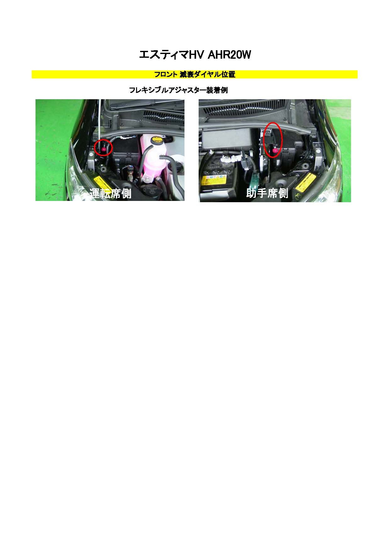 RS-R Super☆i Flexible Adjuster エスティマハイブリッド AHR20W 2006/6〜2019/10 【FAT505S】 フロント左右セット