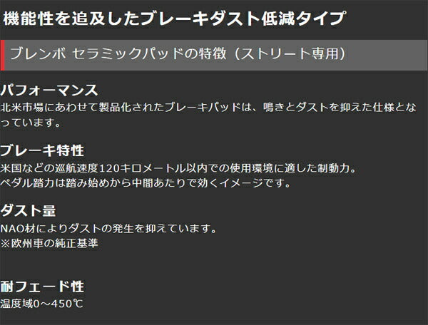 brembo CERAMIC PAD MINI R57(コンバーチブル) MRJCW 2012/10〜2016/12 フロント左右セット P06 068N