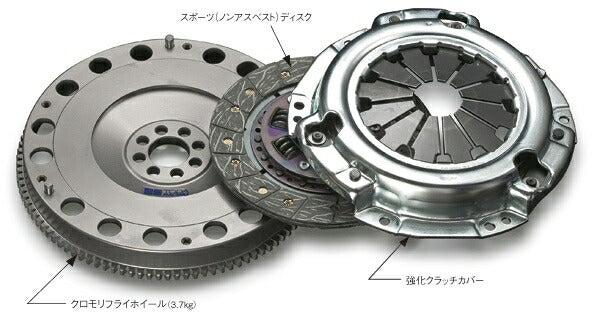 TODA RACING 超軽量クロモリフライホイール&クラッチKIT(スポーツディスク) トヨタ カローラレビン/スプリンタートレノ AE86/AE92 AE86:〜1987/04AE92:〜1989/04 26000-4AG-01N