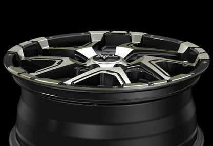 MID(マルカサービス) NITRO POWER/DERINGER 【17×7J 5-114 INSET42 セミグロスブラック】