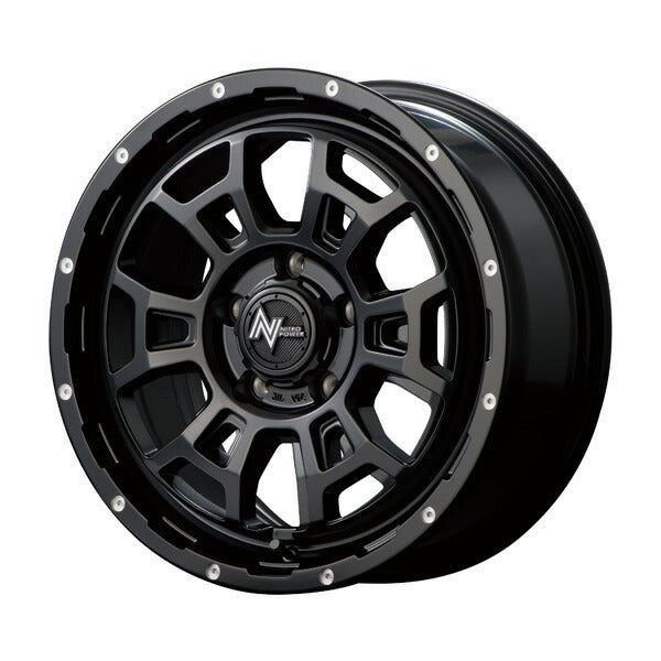 MID(マルカサービス) NITRO POWER/H6 SLUG 【16×7J 5-114 INSET40 セミグロスブラック】 ミツビシ グランディス NA系