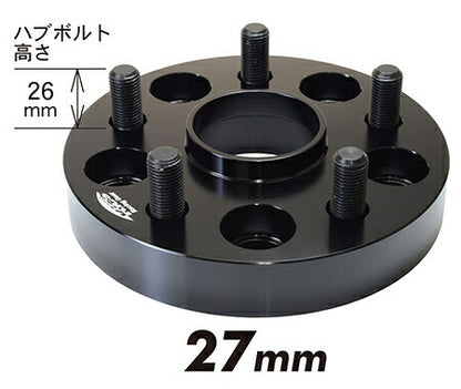 KYO-EI WIDE TREAD SPACER for LEXUS LS 汎用品 【ネジサイズ:M14×P1.5 5穴 PCD:120 ハブ径:60mm 厚み:27mm 外径:165mm】 5827W1