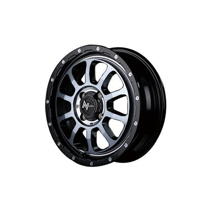 MID(マルカサービス) NITRO POWER/M10 PERSHING-KC 【14×4.5J 4-100 INSET45 ブラック/DC】 ダイハツ ミライース 350系/360系 2017/05〜