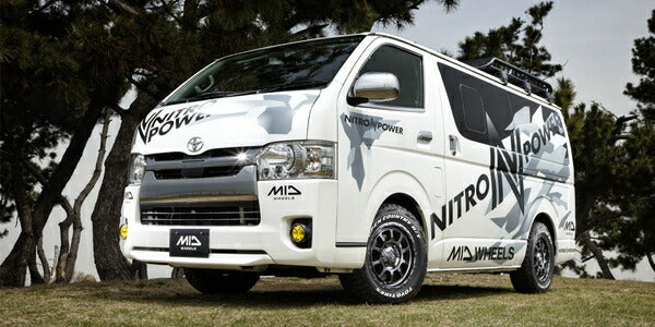 MID(マルカサービス) NITRO POWER/M10 PERSHING-KC 【15×5J 4-100 INSET45 ブラック/DC】 ダイハツ タント/タントカスタム LA600系 2013/10〜