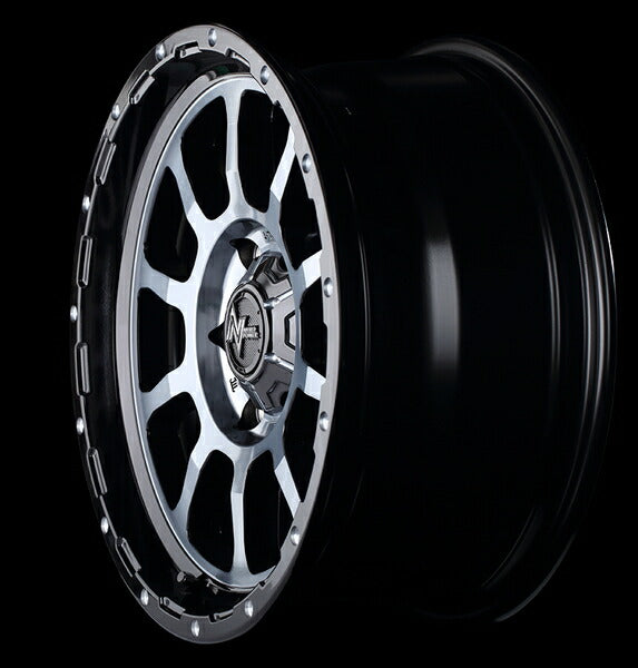 MID(マルカサービス) NITRO POWER/M10 PERSHING-KC 【14×4.5J 4-100 INSET45 ブラック/DC】 ホンダ ライフ JC系 2008/11〜2014/04