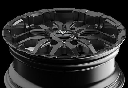 MID(マルカサービス) NITRO POWER/M26 CROSS FANG 【16×6.5J 6-139 INSET48 ブラックメタリック】