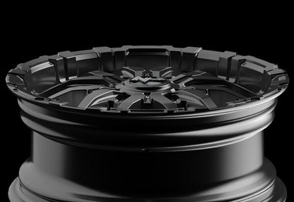 MID(マルカサービス) NITRO POWER/M26 CROSS FANG 【16×6.5J 6-139 INSET38 バレルブラック】 トヨタ ハイエース/レジアスエース 200系 2004/08〜