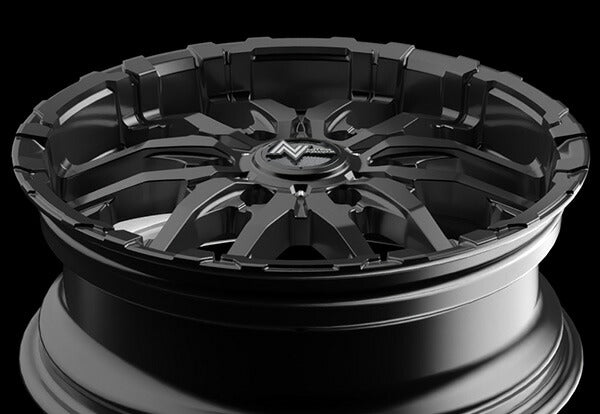 MID(マルカサービス) NITRO POWER/M26 CROSS FANG 【17×6.5J 6-139 INSET48 バレルブラック】