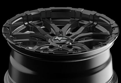 MID(マルカサービス) NITRO POWER/M26 CROSS FANG 【17×8J 6-139 INSET20 バレルブラック】 トヨタ ランドクルーザープラド 150系 2009/09〜