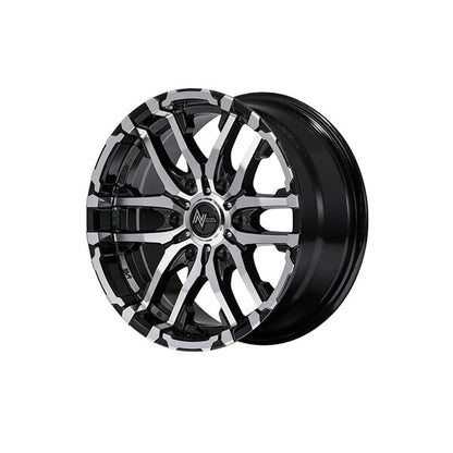 MID(マルカサービス) NITRO POWER/M26 CROSS FANG 【15×6J 6-139 INSET33 ブラックメタリック】 トヨタ ハイエース/レジアスエース 200系 2004/08〜