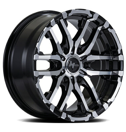 MID(マルカサービス) NITRO POWER/M26 CROSS FANG 【17×6.5J 6-139 INSET48 バレルブラック】