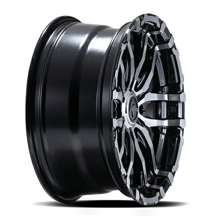 MID(マルカサービス) NITRO POWER/M26 CROSS FANG 【17×8J 6-139 INSET20 バレルブラック】 トヨタ ランドクルーザープラド 150系 2009/09〜