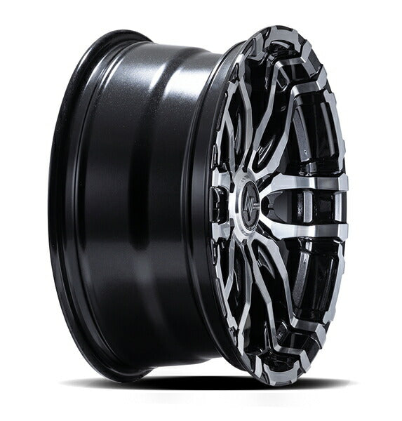 MID(マルカサービス) NITRO POWER/M26 CROSS FANG 【17×6.5J 6-139 INSET48 バレルブラック】