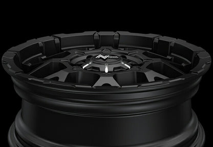 MID(マルカサービス) NITRO POWER/M28 BULLET 【17×6.5J 6-139 INSET48 ブラック/ミラー】 ニッサン NV350キャラバン 25系 1986/09〜