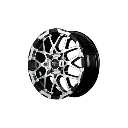 MID(マルカサービス) NITRO POWER/M28 BULLET-KC 【15×5J 4-100 INSET48 ブラック/ミラー】 ダイハツ ムーヴ/ムーヴカスタム LA150系 2014/12〜