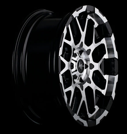 MID(マルカサービス) NITRO POWER/M28 BULLET-KC 【15×5J 4-100 INSET48 ブラック/ミラー】 ホンダ ライフ JC系 2008/11〜2014/04