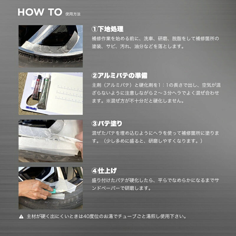 Holts アルミパテ 【MH145】 主剤15cc 硬化剤5cc ホルツ ybn
