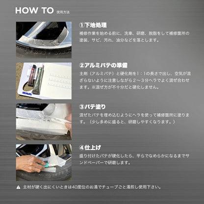 Holts アルミパテ 【MH145】 主剤15cc 硬化剤5cc ホルツ ybn