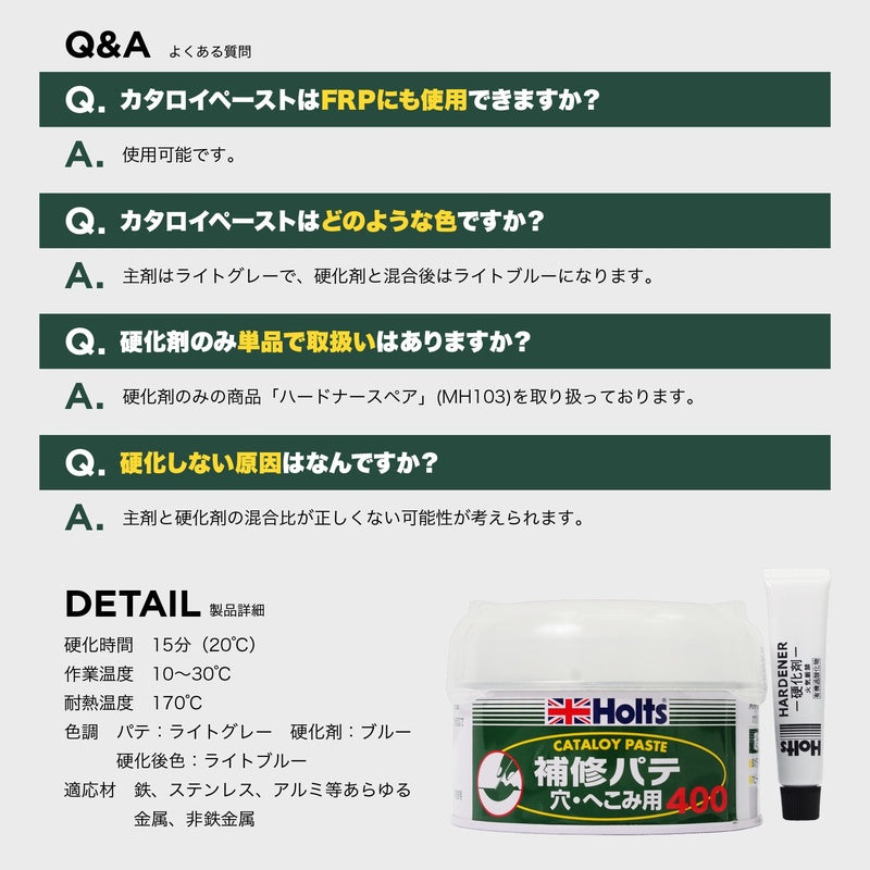 Holts カタロイペースト（大） 【MH260】 主剤1000g 硬化剤25g ホルツ ybn