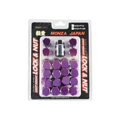 MONZA JAPAN ロック&ナットセット 汎用品 MRN-234RE/MRN-234PA/MRN-234BL/MRN-234GR/MRN-234BR/MRN-234BK/MRN-234GM/MRN-234OR/MRN-134RE/MRN-134PA/M