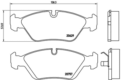brembo BLACK PAD PORSCHE 928 1978〜1982 フロント左右セット P06 008