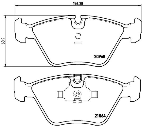 brembo BLACK PAD BMW 7シリーズ E32 G30/G35/L35/GD30/GD40/GD40L 1987/08〜1994/08 フロント左右セット P06 012