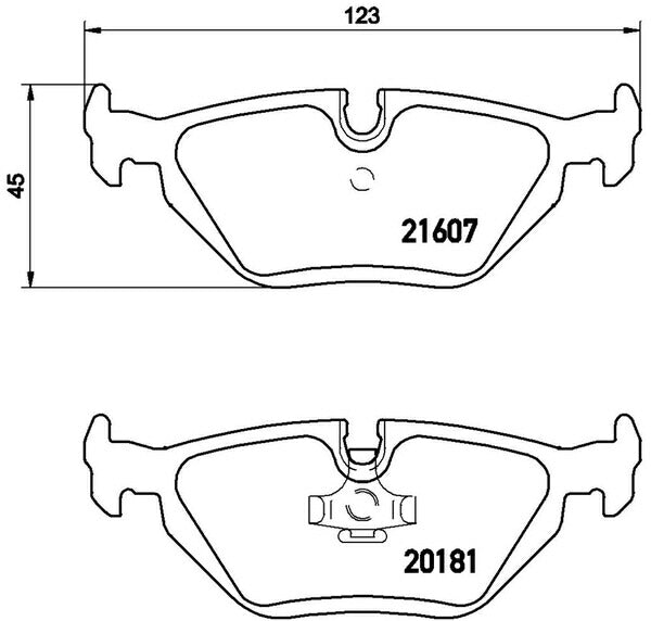 brembo BLACK PAD BMW 3シリーズ E36 CA18 1991/04〜1998/09 リア左右セット P06 013