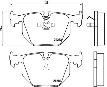 brembo BLACK PAD MASERATI ギブリ 1993〜1998 リア左右セット P06 016