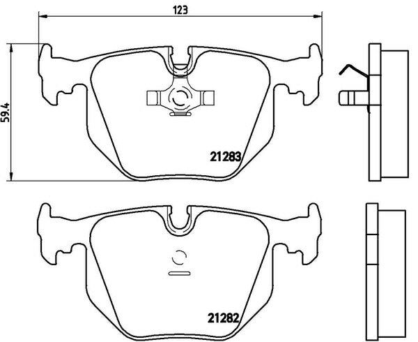 brembo BLACK PAD MASERATI ギブリ 1995〜1998 リア左右セット P06 016