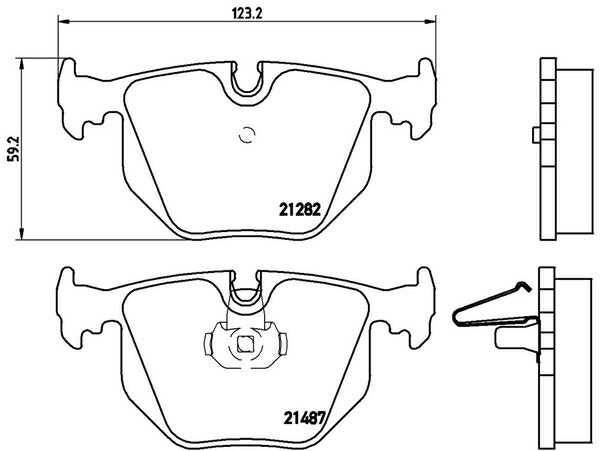 brembo BLACK PAD BMW X5 E53 FB44N/FB44NA 2003/10〜2007/05 リア左右セット P06 020