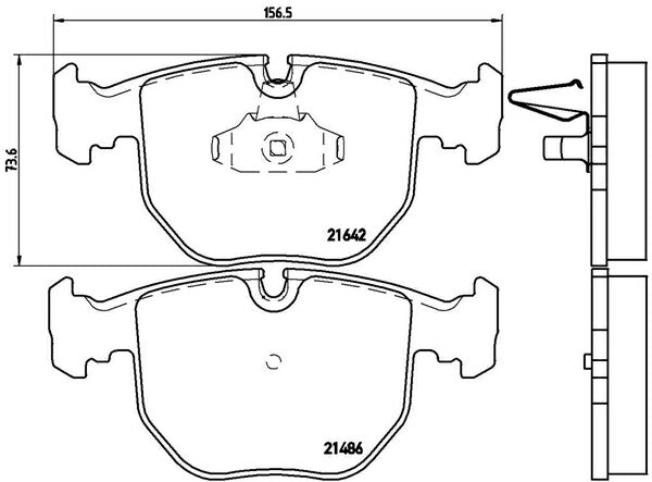 brembo BLACK PAD ALPINA E39 AF3/BF3/HF4/JF4/AF4/BF4 2000/04〜2004 フロント左右セット P06 021