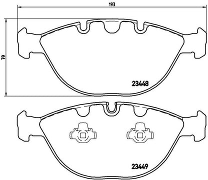 brembo BLACK PAD BMW X5 E53 FA48 2004/05〜2007/05 フロント左右セット P06 028