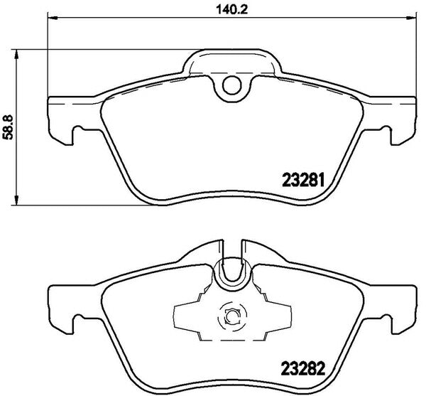 brembo BLACK PAD MINI R50/R52/R53 RA16/RE16/RF16/RH16 2002〜 フロント左右セット P06 030