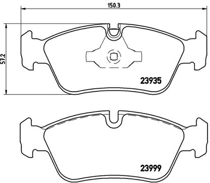 brembo BLACK PAD BMW 1シリーズ E87 UF20 2004/09〜2006/01 フロント左右セット P06 035